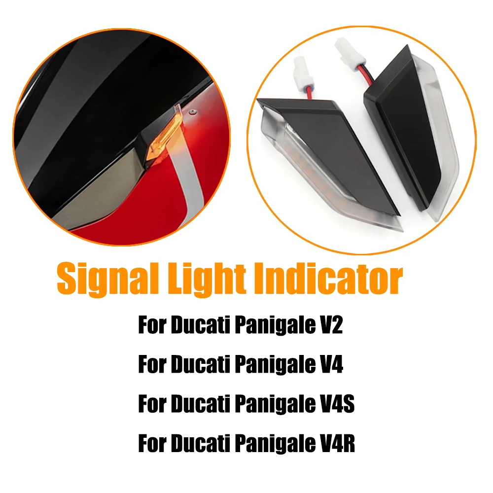

For DUCATI Panigale PANIGALE V2 V4 V4S V4R Motorcycle Accessories Turn Signal Light Indicator Front LED Flasher