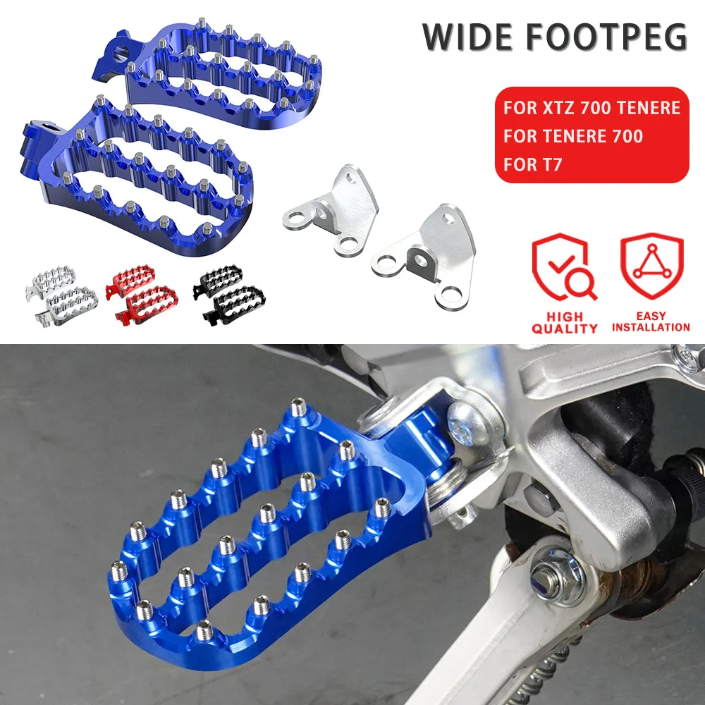 

TENERE700 RALLY EDITION 2022-2023 FOR YAMAHA TENERE T7 XTZ 700 2019-2023 Enlarged FootRest Wide Fat Foot Pegs Pedal Wide Footpeg