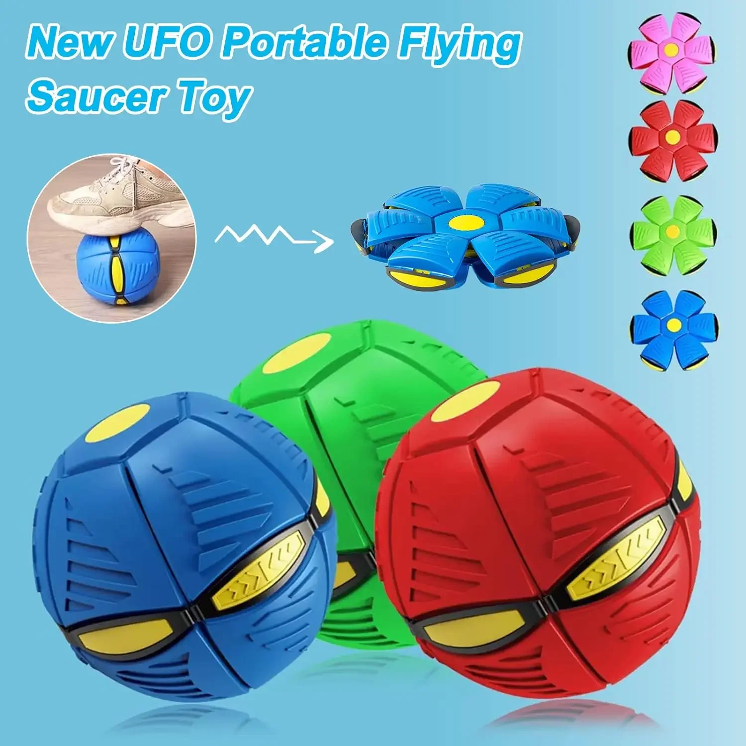 Interactive Magic Flying Saucer Ball Dog Toys Funny Pet Toy Flying Saucer Outdoor Dog Training Toy Pelota Perro Dogs Accessoires