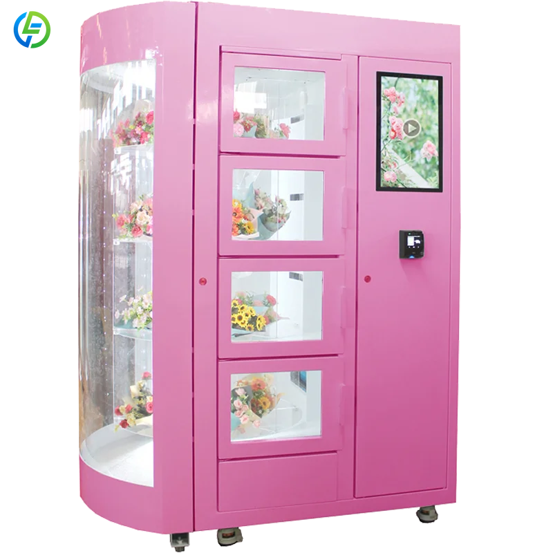 FL Perfect for Last-Minute Gifts Fresh Flower Vending Machine With Humidifier Customized