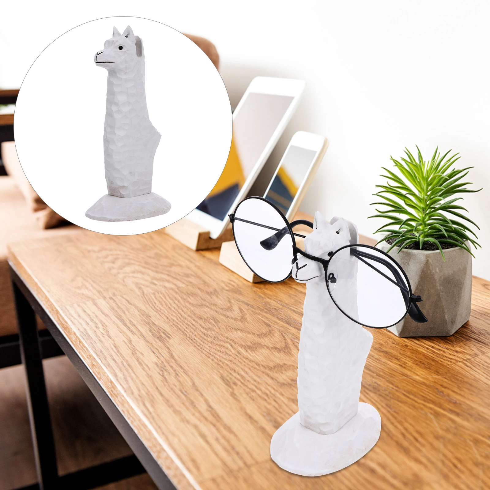 

Creative Wood Eyeglasses St Cartoon Animal Glasses Holder Desk Decor Sunglasses Display Home Office Accessory Mini Model