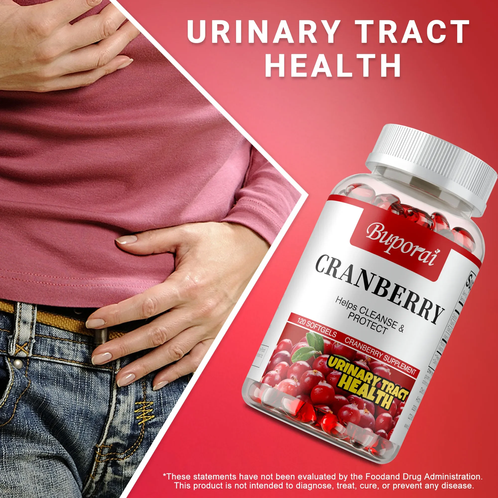 

Cranberry Capsules - Antioxidant, Kidney Cleansing, Reduces Dark Spots, Supports Urinary Tract & Bladder Health, Boost Immunity