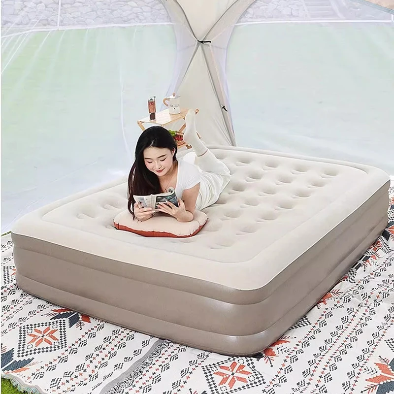 Cama de Patio al aire libre, salón King Size, asiento inflable de diseño doble cómodo de lujo, muebles de Patio Letto Matrimoniale para dormir