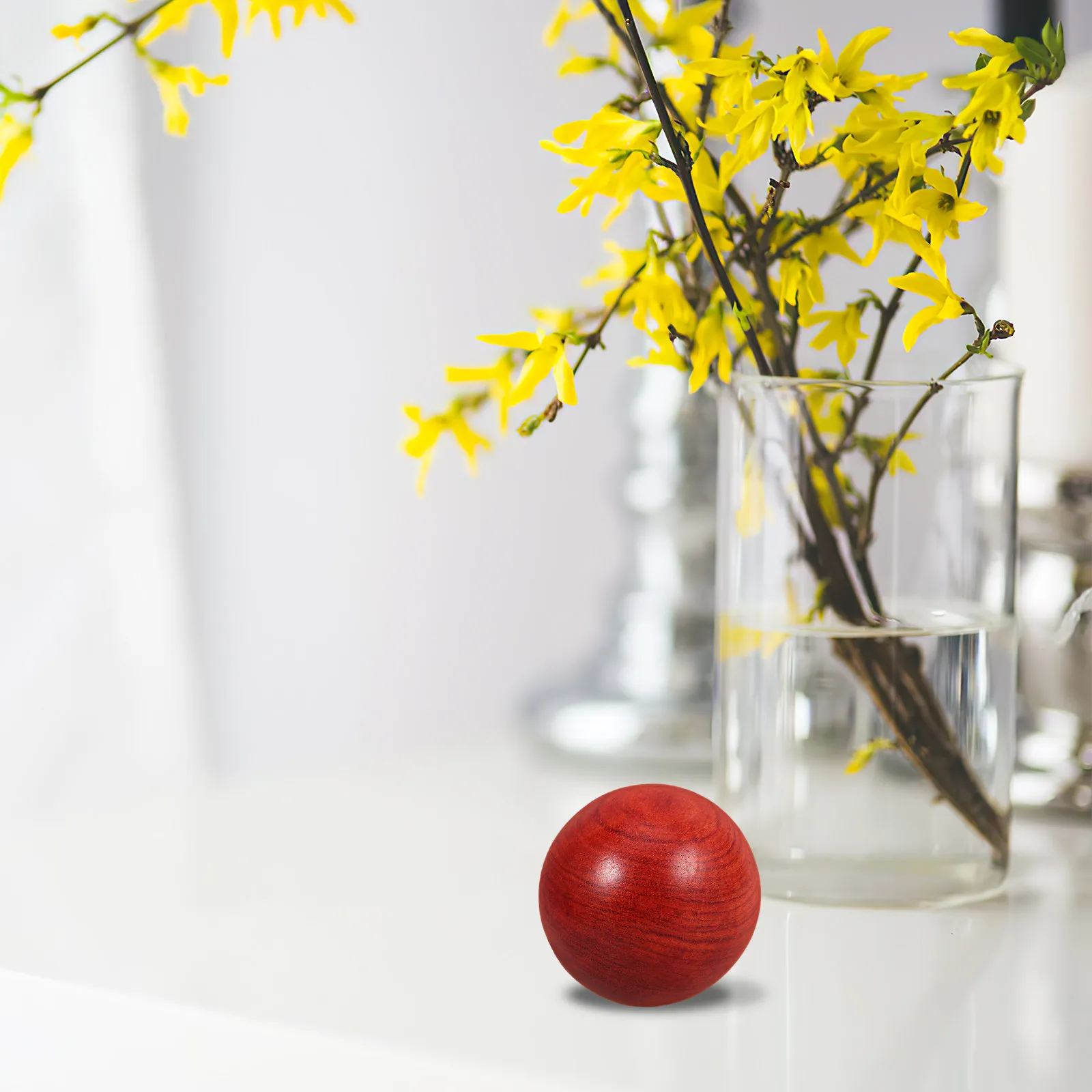 

2 шт. деревянных шариков для тренировки пальцев с гладкой поверхностью для эффективной терапии рук и улучшения умственной концентрации, портативный массажер для использования в дороге