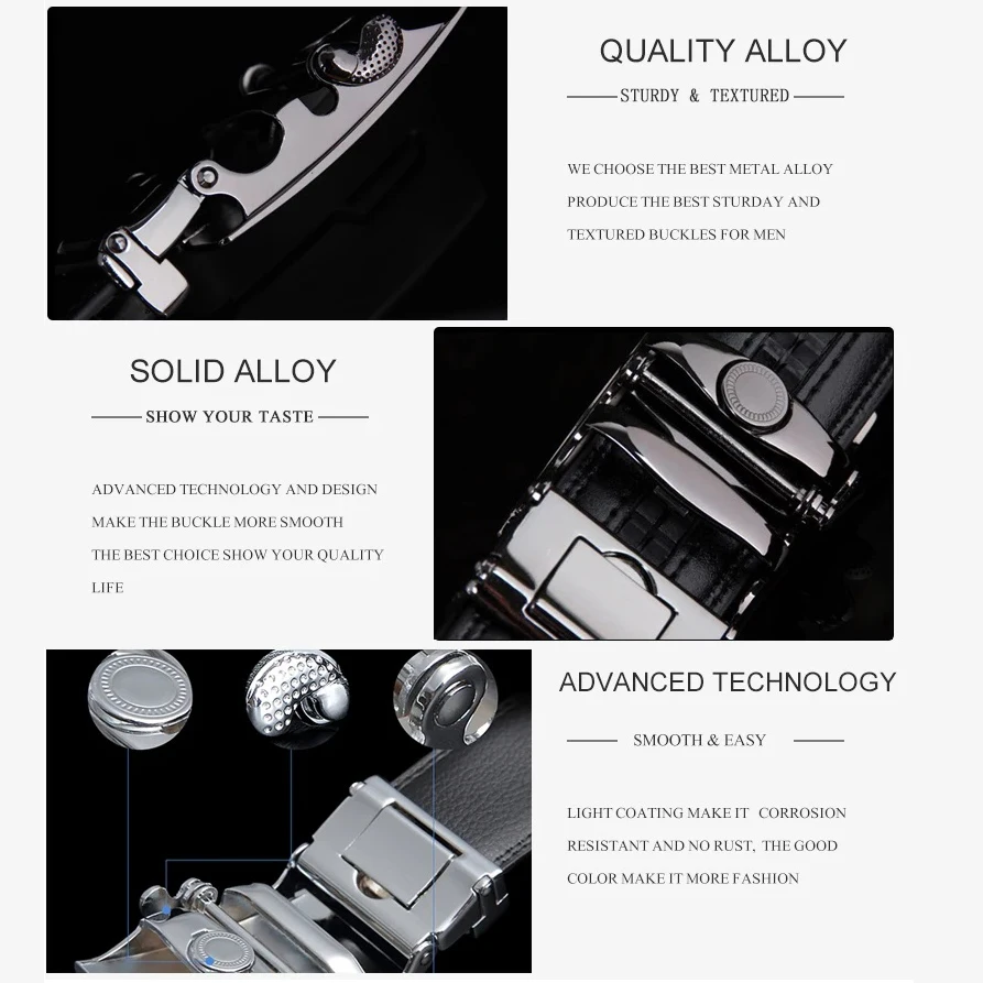 내부 폭 3.5cm로 비즈니스 및 레저에 적합한 남성용 합금 허리띠 버클 액세서리 2개