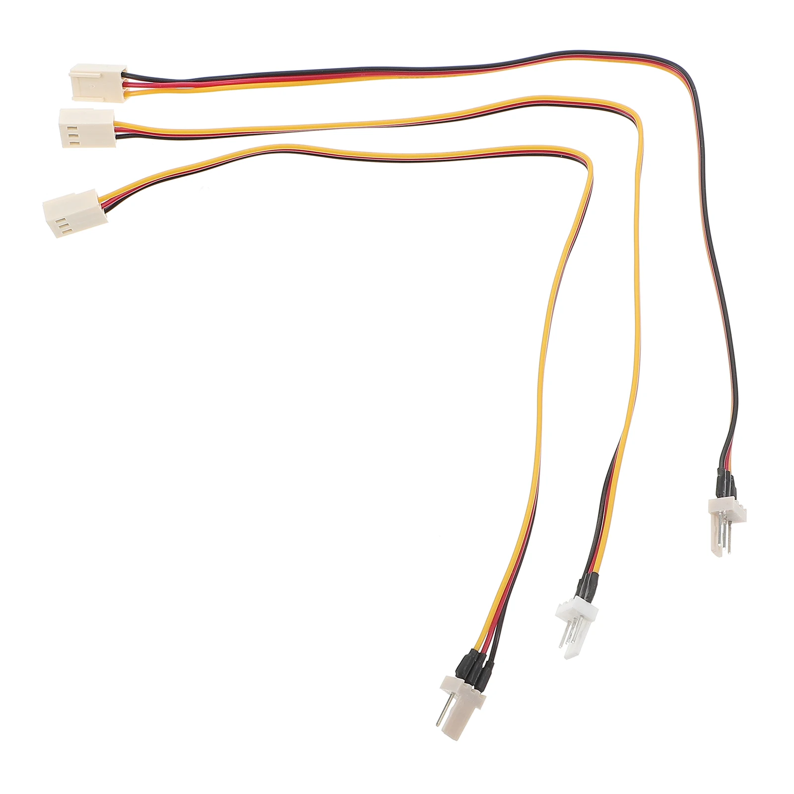 3 шт. 3-контактный удлинительный кабель вентилятора процессора, разъем адаптера, разветвитель кабеля для ПК, охлаждающий вентилятор, подключение питания