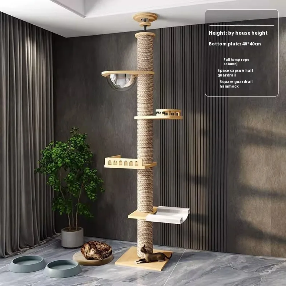 Suministros para gatos, casa de árbol de madera para gatos, juguetes para gatos, torre rascadora para escalar, muebles multifunción para mascotas, marco de escalada para gatos