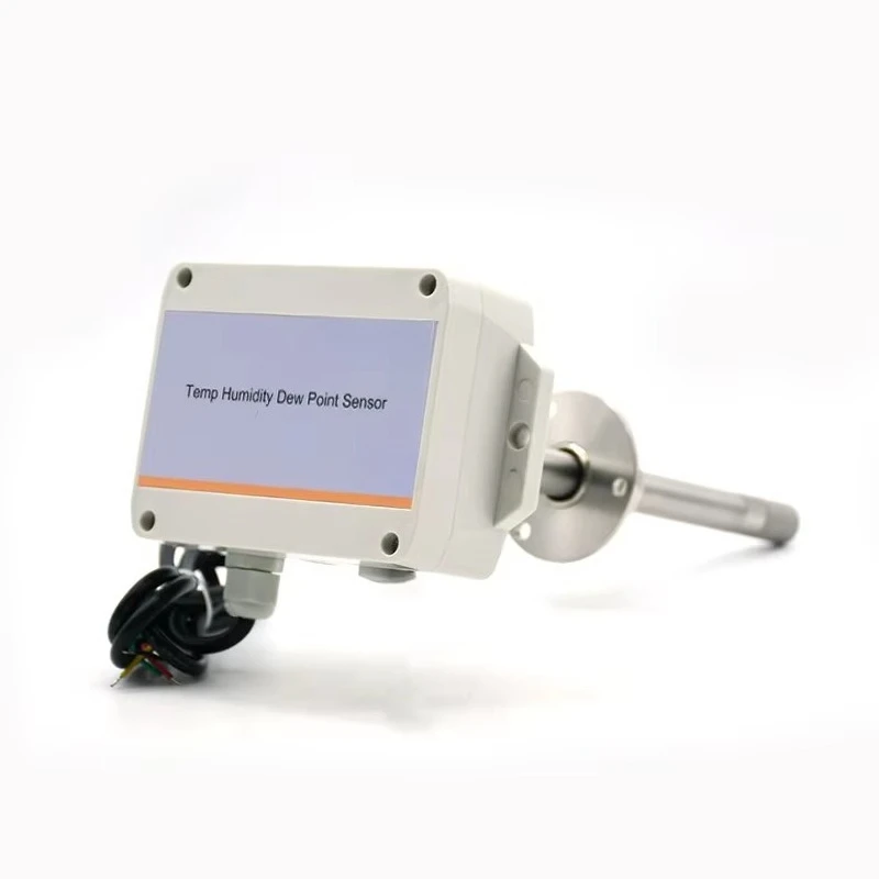 

803 3W4P SS 20 Flange Probe 4 20mA Rs485 Meter Temperature and Humidity Sensor Transmitter for Agricultural Flower Cultivation