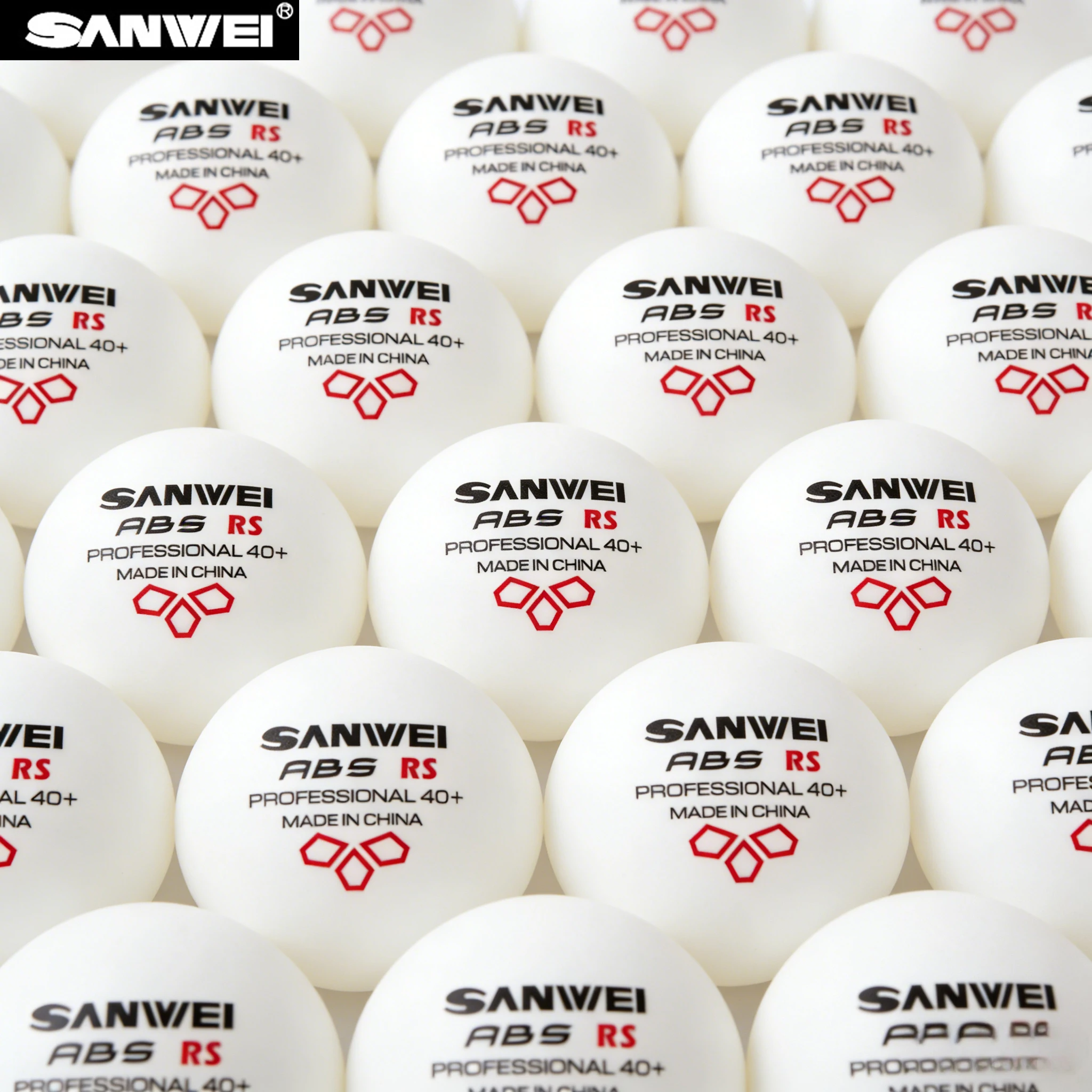 Original SANWEI ABS New Material 40+ Table Tennis Balls 50/100PCS Professional Ping Pong Balls For Training Table Tennis Balls