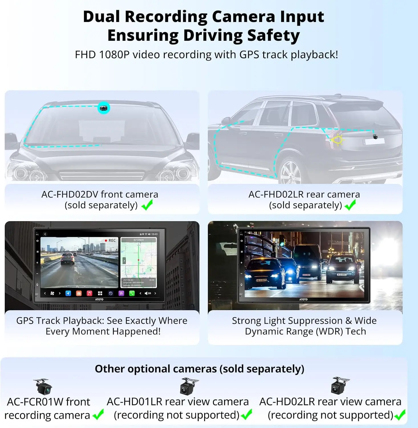 AC-44F60 시계 밴드 스타일 다기능 무선 리모컨, X10G2B7E용, 7인치 더블 딘