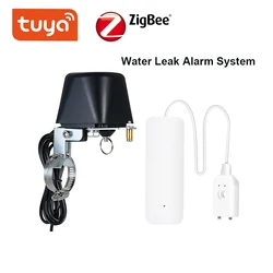 Tuya Zigbee Water Leak Sensor Home Leaking Intelligent Linkage with Valve Manipulator Smart Life APP Remote Control
