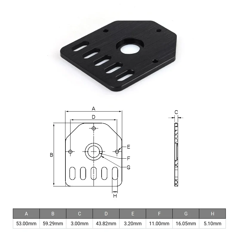 2Pcs/lot Openbuilds Threaded Rod Plate Suit for Nema17 Stepper Motors 3mm Thickness End Mount Plate for V-slot Linear Rails