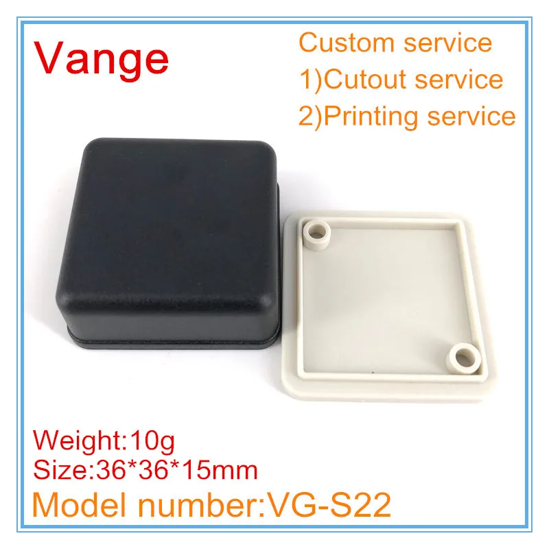 Vange صندوق توصيل كهربائي 36*36*15 مللي متر ABS البلاستيك لتقوم بها بنفسك الضميمة