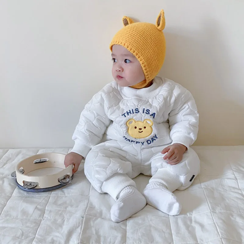 Baby Clothing Toddler Baby Boys Girl Fall Clothes Sets New born Infant Bear Pullover Pants 2Pcs Suits Outfits Baby Warm Suit