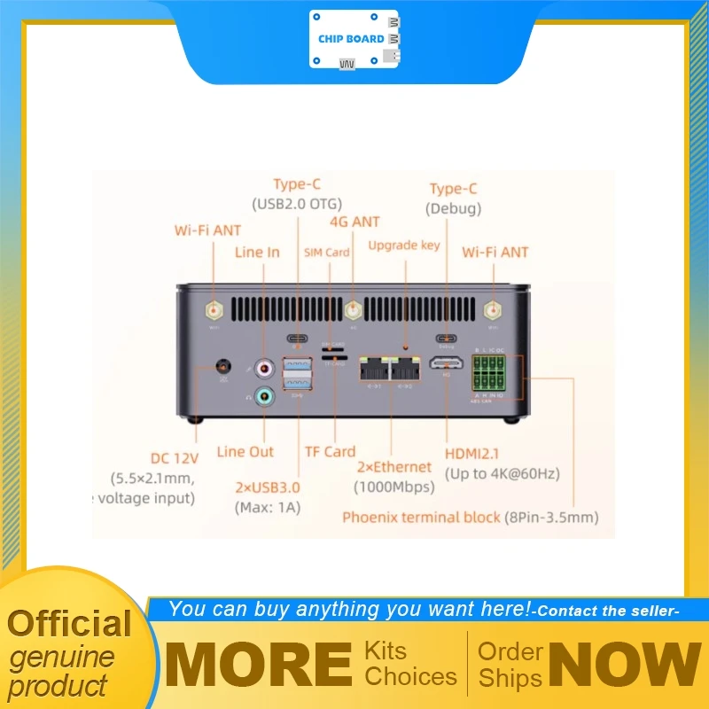 AIBOX PRO Edge AI Box, Rockchip RK3588/RK1828, 3D stacked DRAM architecture, edge large-model computing system