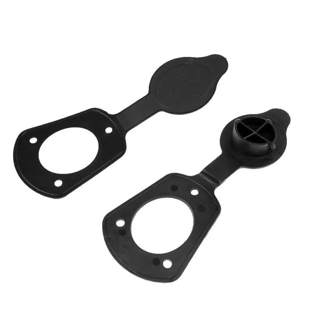 Fishing Rod Holder Cap Gasket Black ABS Flush Mount Accessory for Small Boats Canoes Kayaks