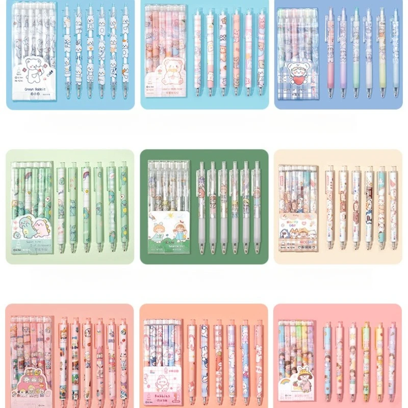 

Подарочная гелевая ручка с мультяшным дизайном, для студентов, на водной основе, с черными чернилами, для офиса, креативная, милые канцелярские принадлежности, очаровательные товары