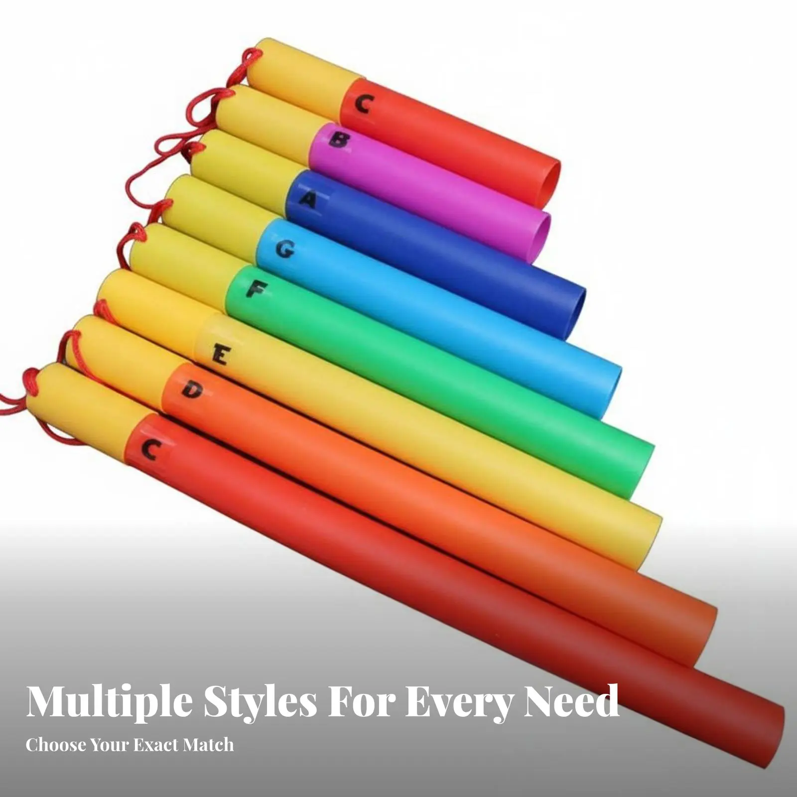 8 Pieces 8-Note Diatonic Sound Rainbow Colored 8-Tone Diatonic Sound Pipe Set Aptitude Development Interactive Play