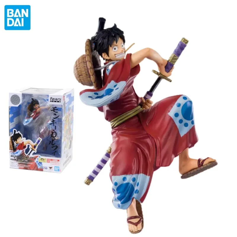 In Stock BANDAI Original Figuarts ZERO ONE PIECE Monkey D Luffy Wano Country Luffytaro Anime Figure Birthday Present Toy Gifts