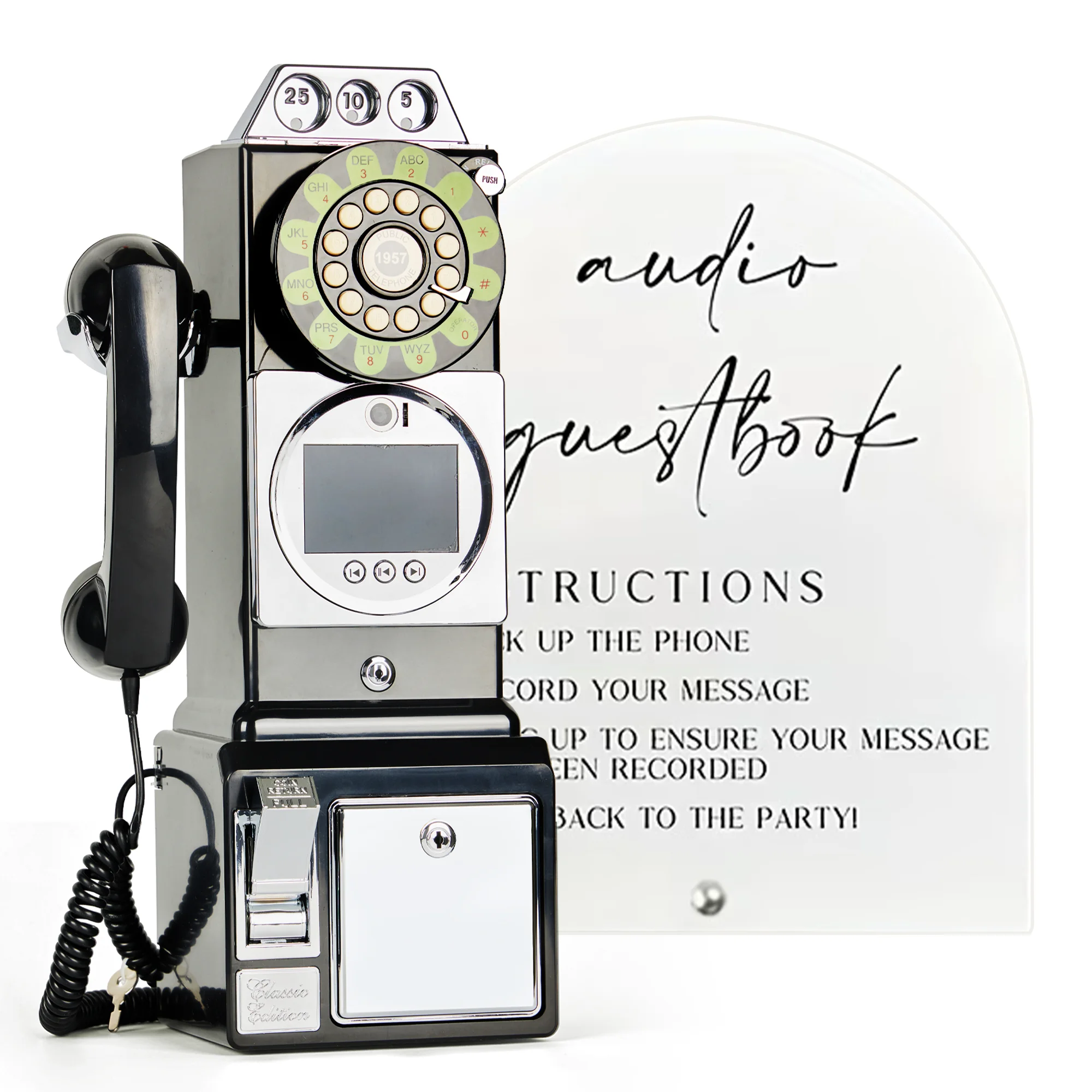 FiayaCOMVideo guestbook phone number, record and save your special moment, gift decorative board for weddings and birthday party