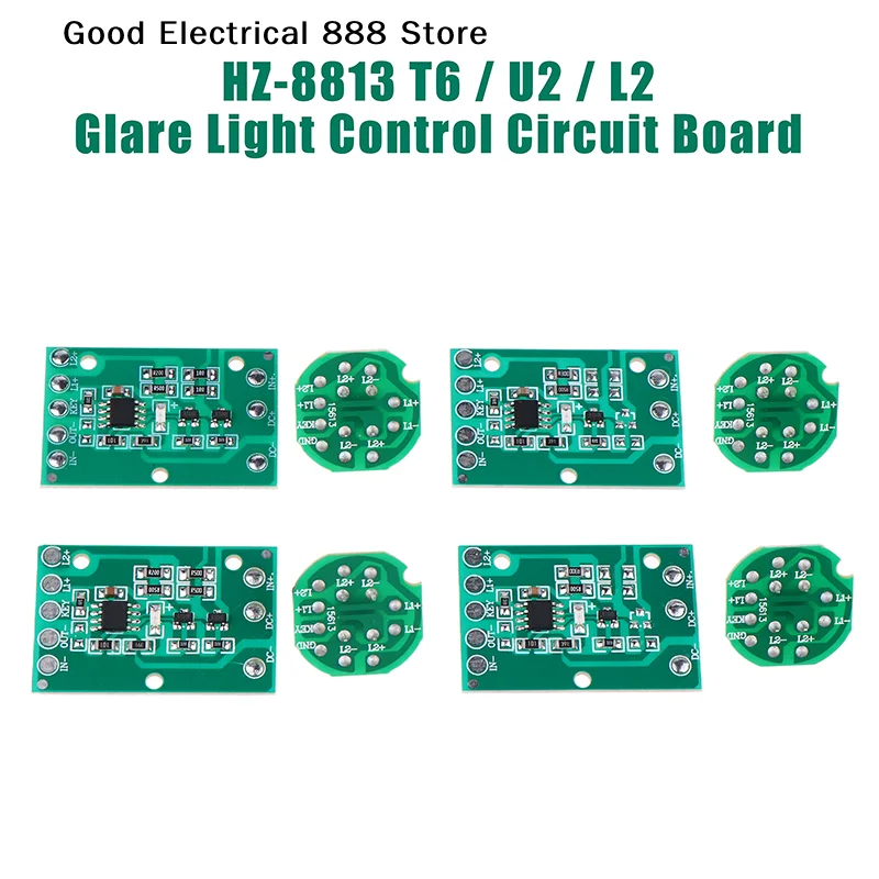 

【GE】1 комплект HZ-8813 T6/U2/L2 Плата управления светом для фонарика, плата драйвера фонарика, 3-функциональная, 5-функциональная, многофункциональная электронная плата