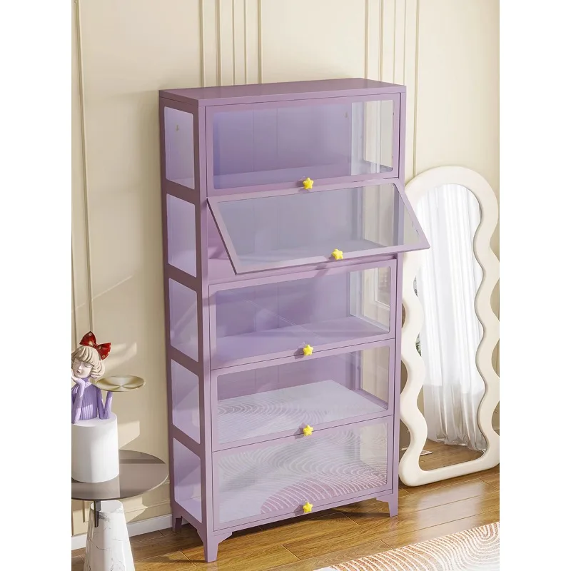 

Figure Display Cabinet Household Display Cabinet Blind Box Millet Storage Cabinet Dust Locker Steel Glass Bookcase
