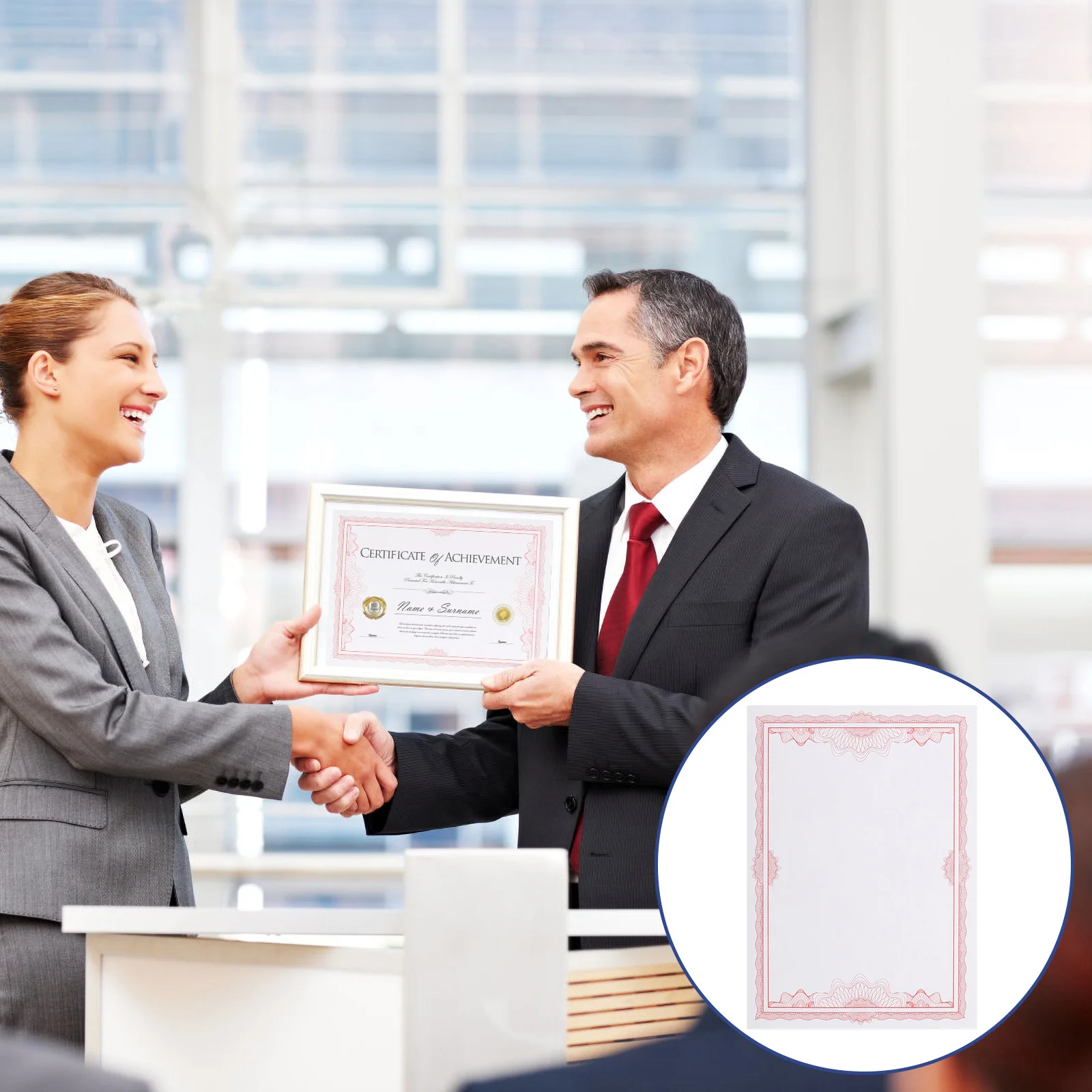 

Honor Certificate Inner Pages 50 Sheets Blue 12K Blank Student Parchment Paper Awards Graduation Achievement Recognition