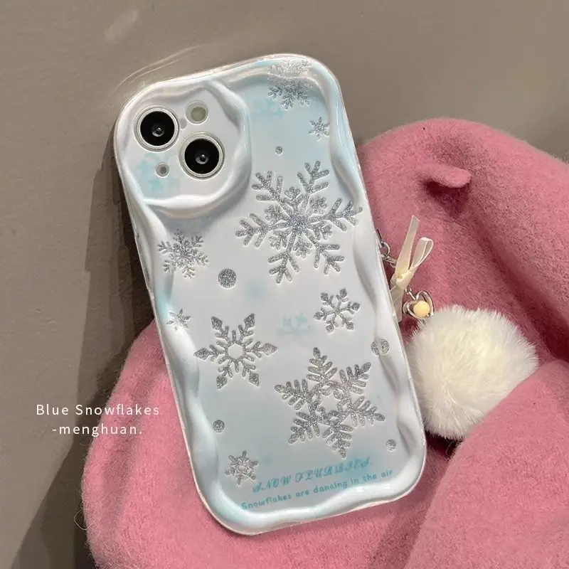 Beautiful snowflakes Phone Case For iPhone 14 Pro Max 15 11 12 13 Mini XR 6s 6 8 7 Plus X XS SE 2020 2022 Soft Silicone Cover