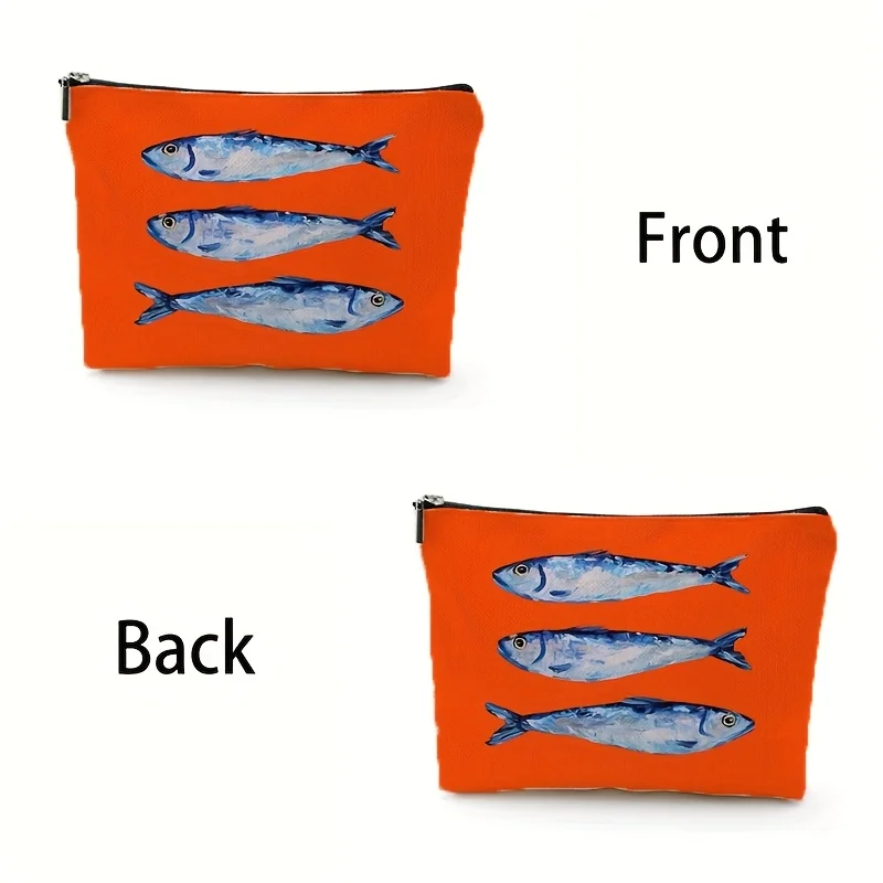 Sardine Cosmetic Bag, Portable and Foldable Cosmetic Bag, Multi-functional Large Capacity Storage Bag