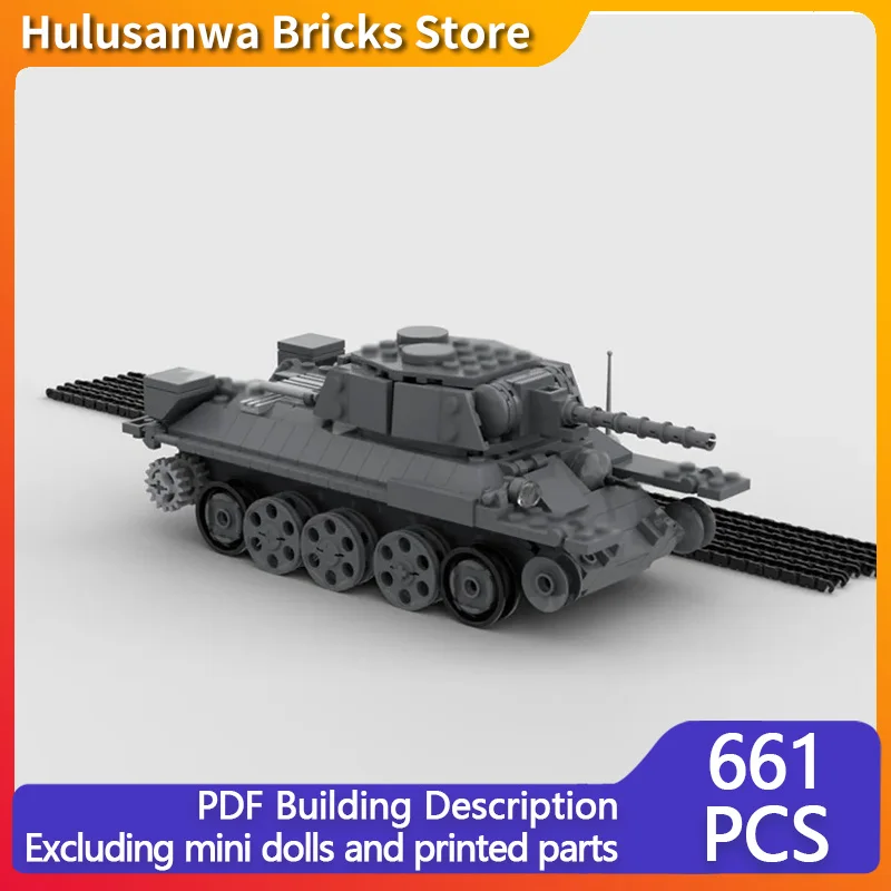 

T-34 WW2 Military Tanks Model MOC Building Bricks War Equipment Modular Technology Assemble Children Toys Suit Gifts Holiday