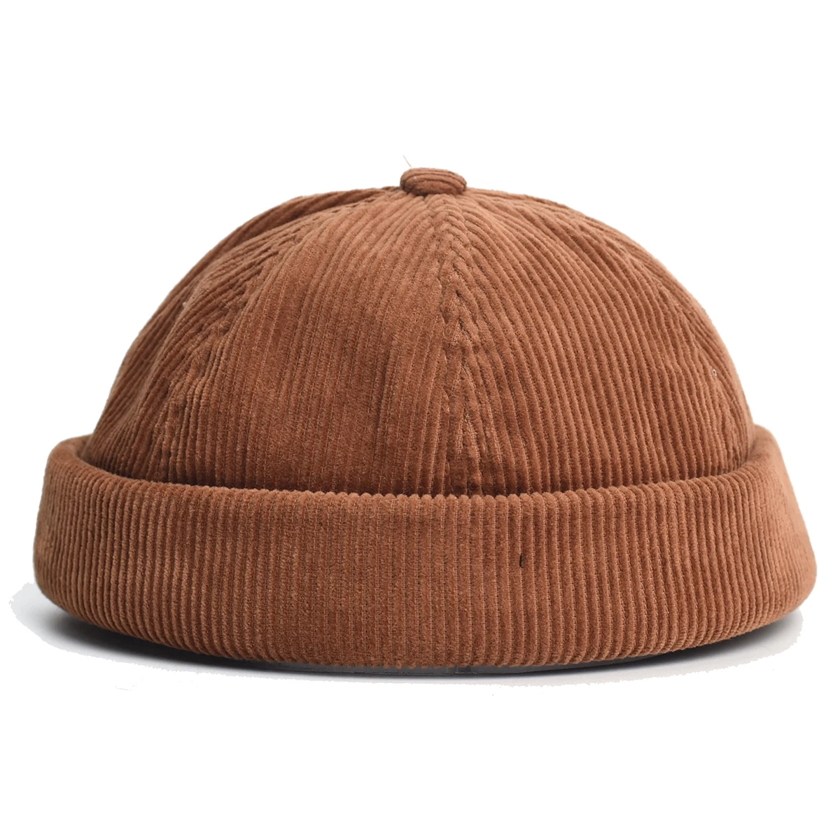 Retro Beanie Hat Unisex Solid Cap Streetwear Hip Hop Brimless Hats Vintage Corduroy Docker Caps For Men Adjustable Dome Hats