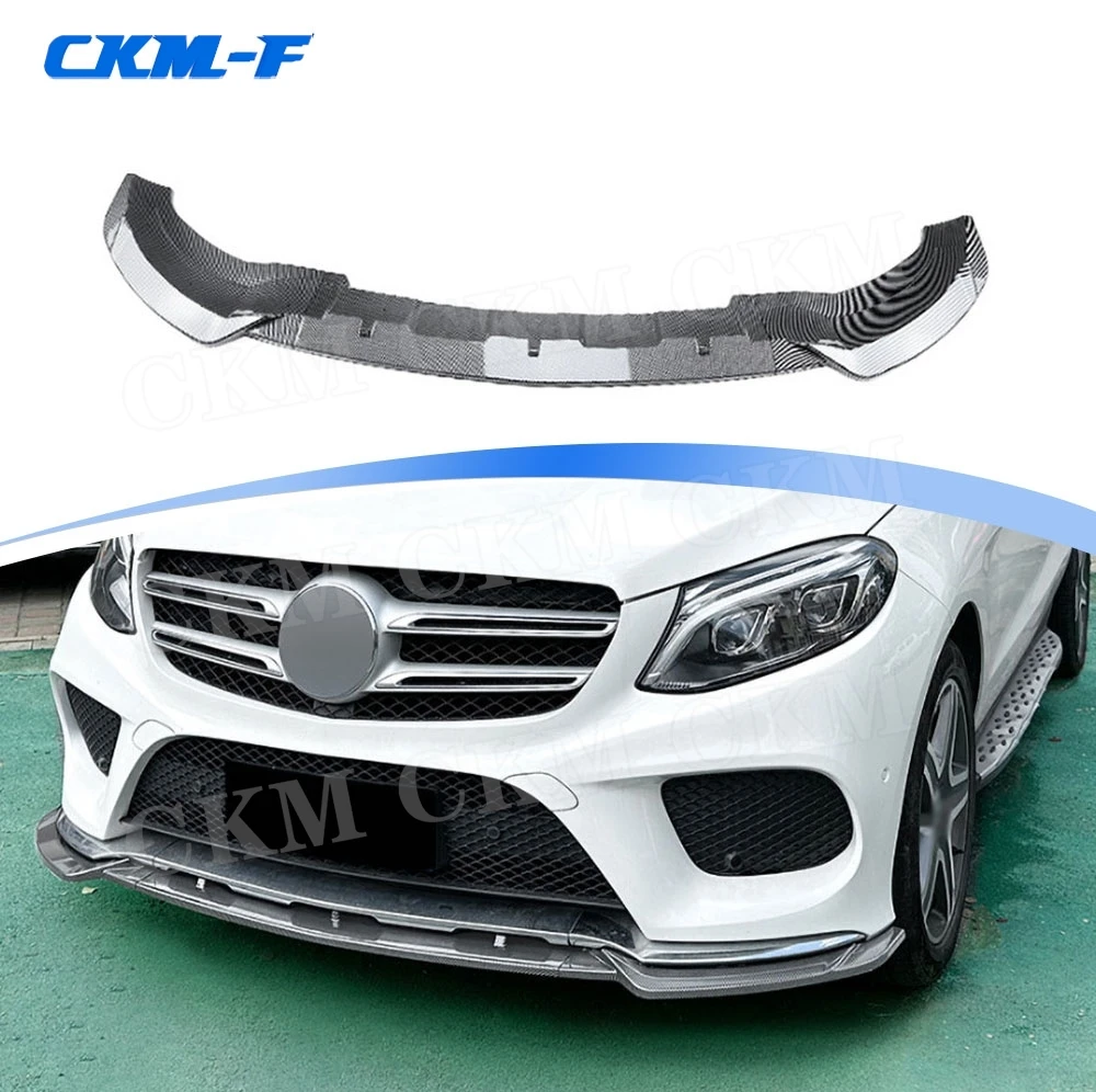 

ABS Car Front Bumper Lip Chin Spoiler for Benz GLE W166 GLE Coupe C292 AMG 2015-2018 Front Bumper Cover Body Kits Accessories