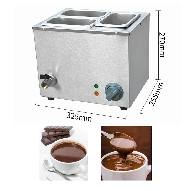 電気デジタルチョコレートメルティングマシン,断熱,加熱,メルター,3つの格子,110v,220v