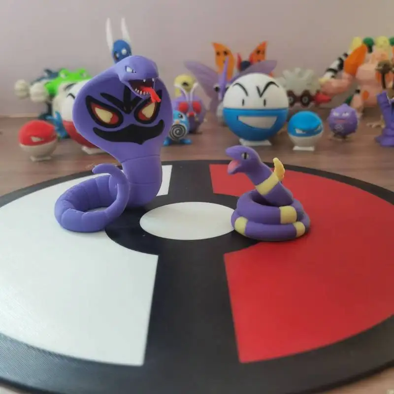 Cartoon Pokemon Anime Figures Arbok Ekans Proportion World 1:20 Diy 3D Printing Kawaii Character Desktop Model Kids Toys Gifts