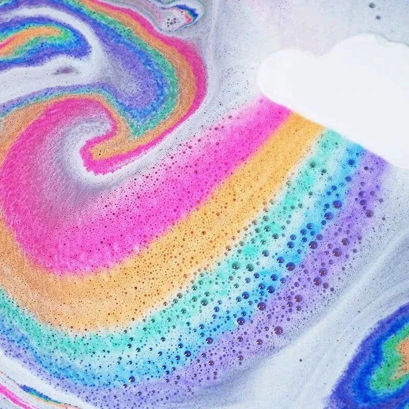 Natuurlijke huidverzorging Cloud Rainbow Badzout Exfoliërende hydraterende bubbelbadbommen Bal