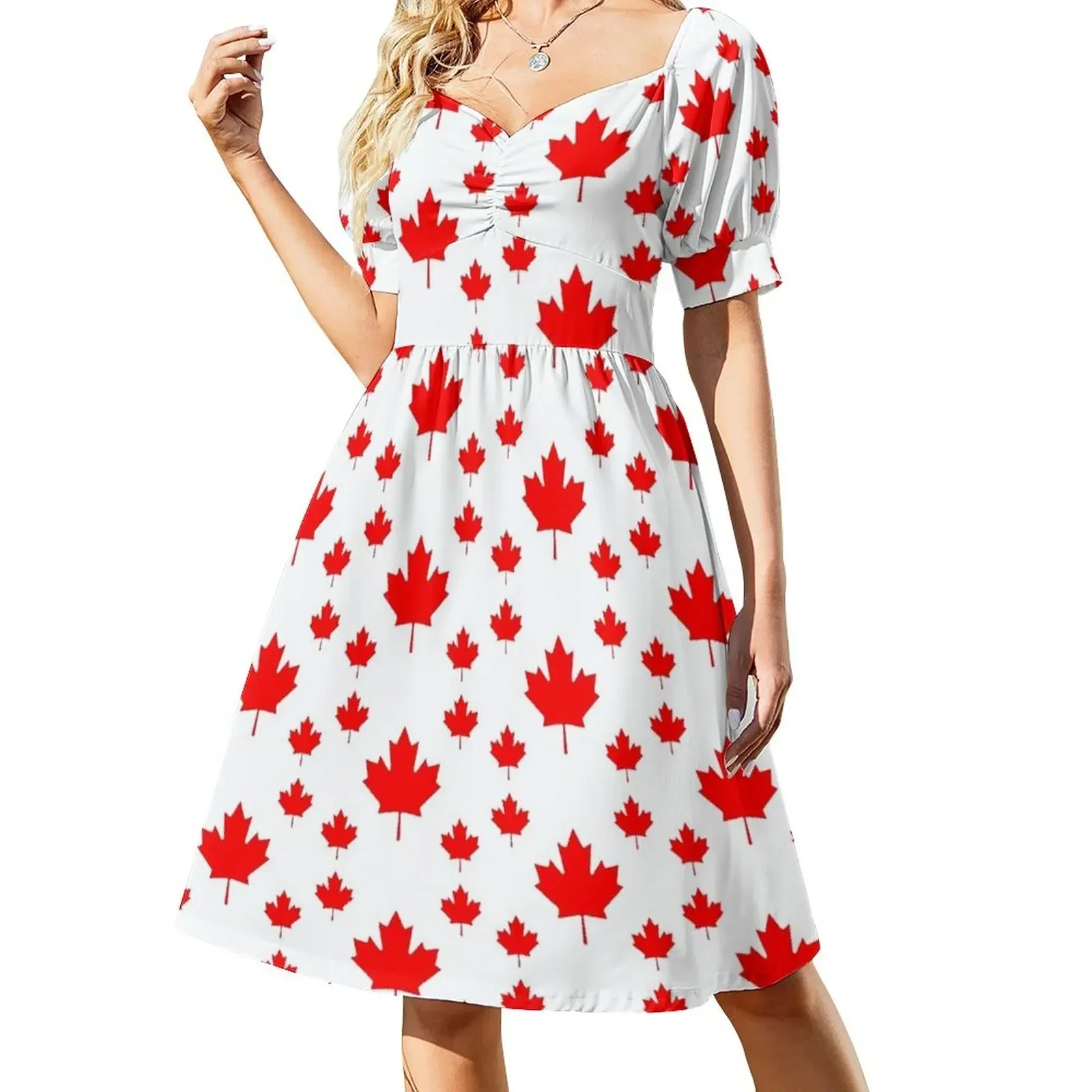 

Canada Leggings - Canadian Maple Leaf Pattern Duvet Sleeveless Dress Womens dresses birthday dress Dress