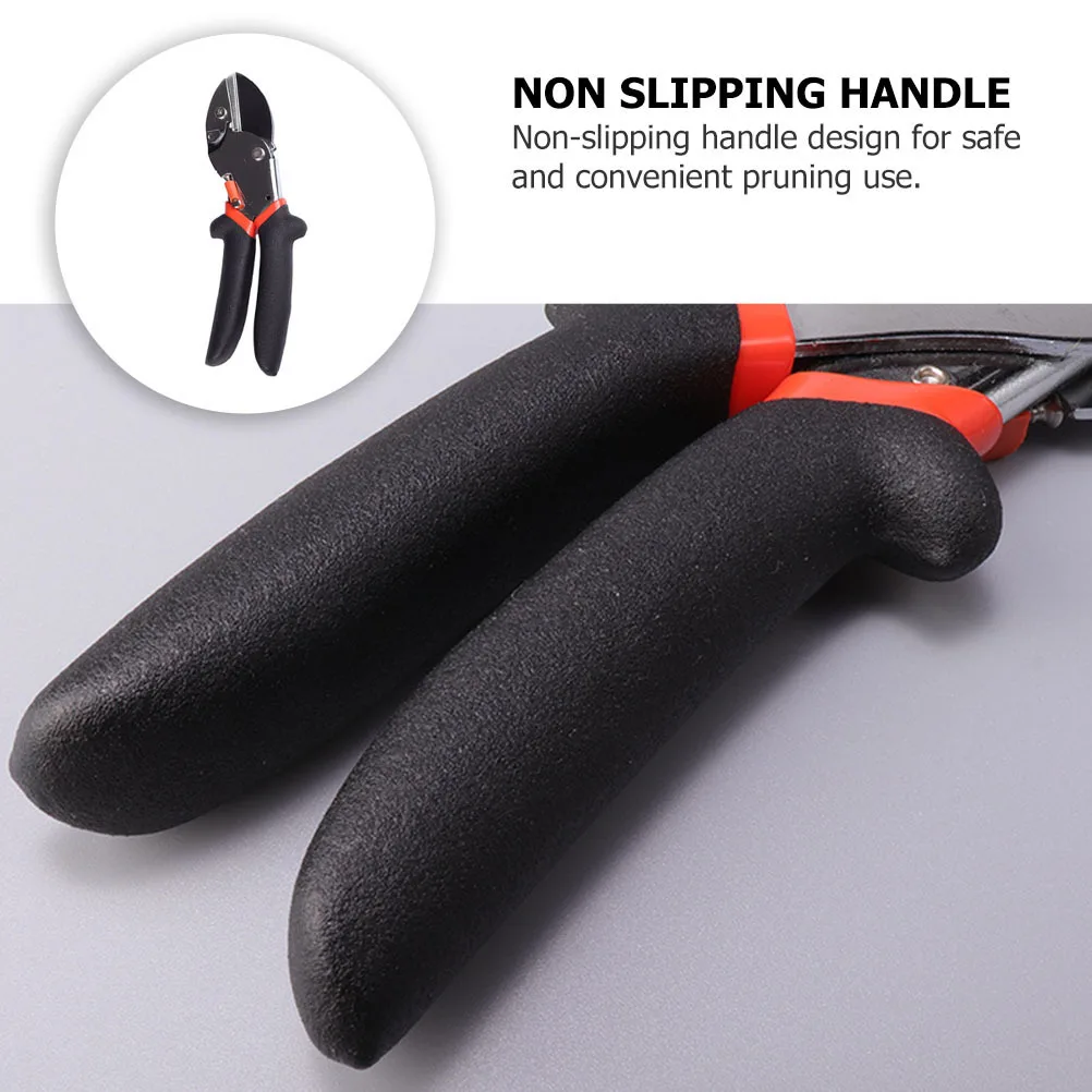 

1pc Pruning Shear Garden Tool Stainless Steel Branch Cutter For Tree Trimming Yard Orchard Use Black Gardening Tool Pruning