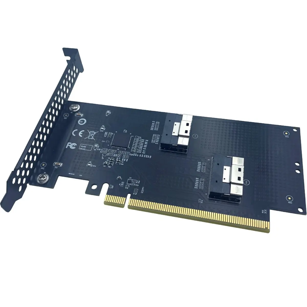 

2X 2Port PCIE 4.0 16X to SlimSAS SFF-8654 Adapter Card Graphics Card External Expansion Card SFF-865