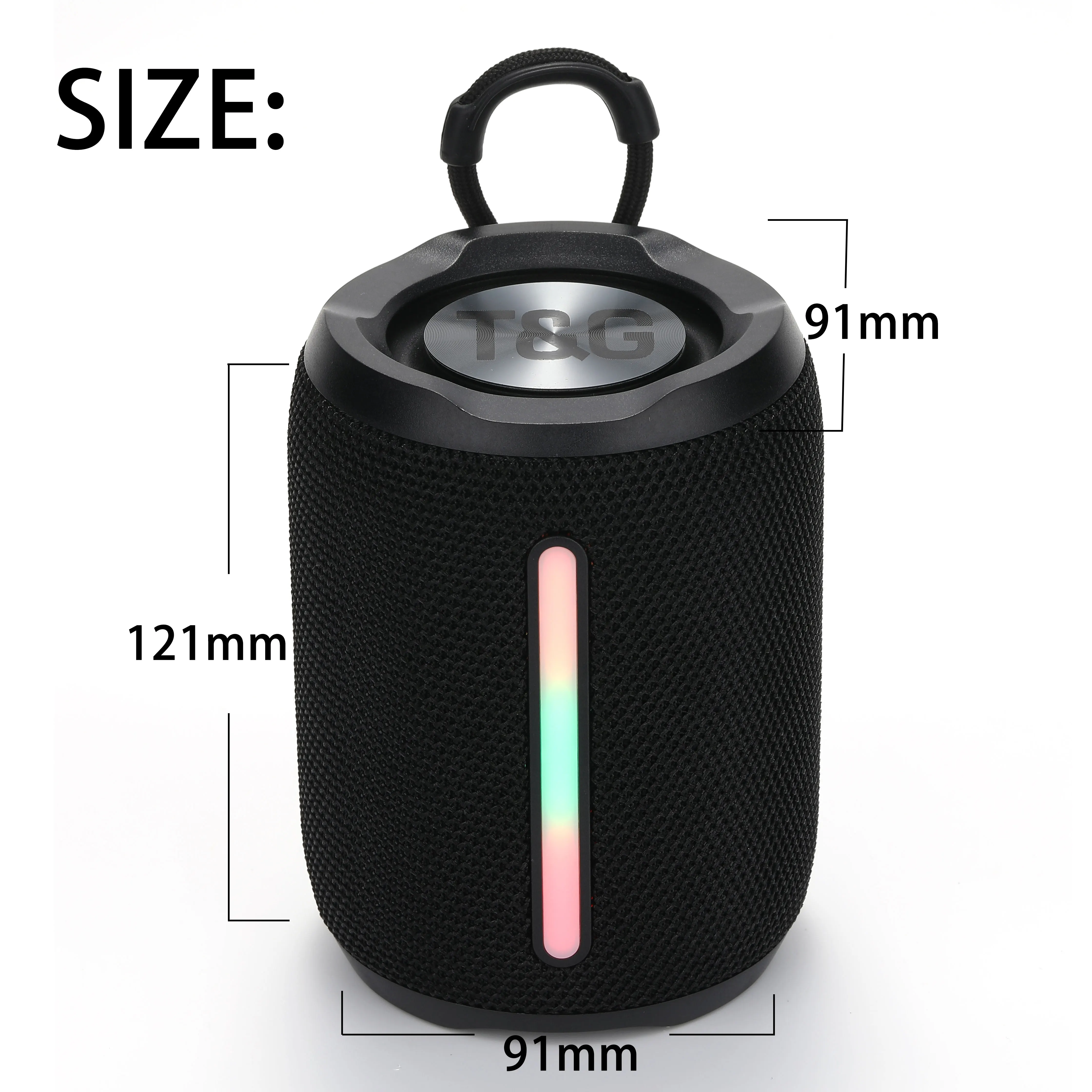 TG679 Bluetooth Speaker 1200mAh Portable Wireless TWS Sound Box Hands-free Call Support FM/TF Card LED Color Light caixa de som