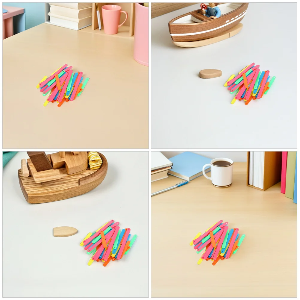 100Pcs Geometric Construction Sticks Creative Math Manipulatives for Classroom Home Early Learning Geometry Shapes Angles