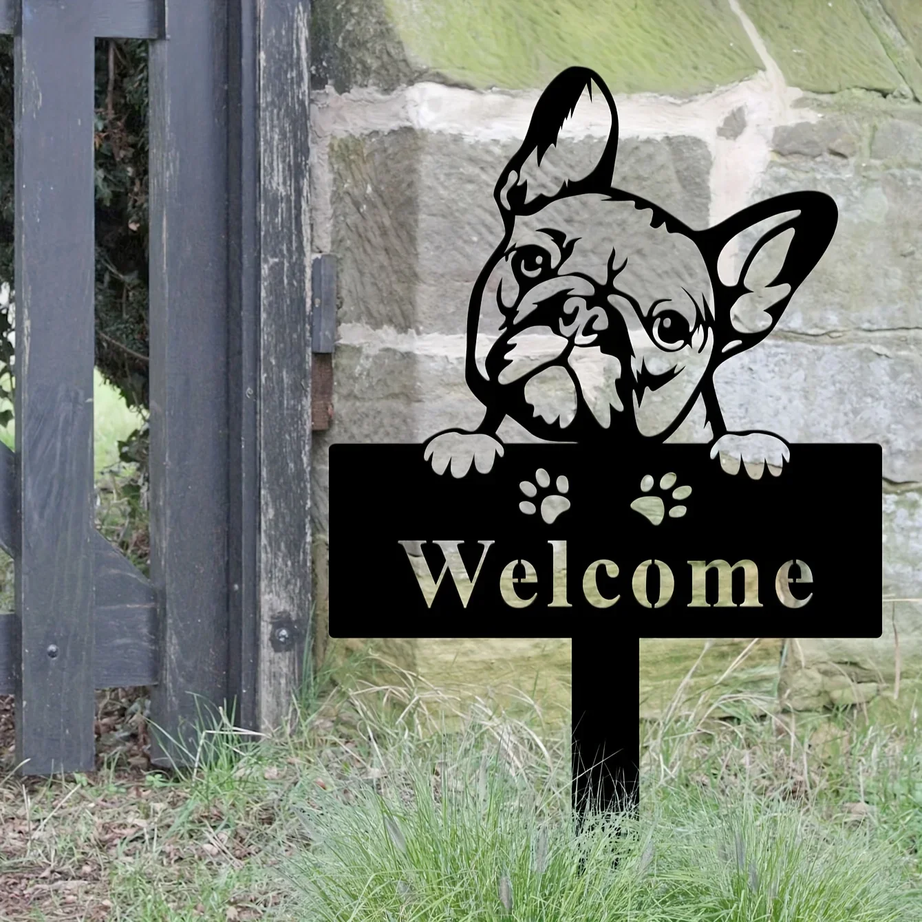 French Bulldog Garden Stake Sign Dog French Bulldog Memorial Garden Stake Metal  Yard Stake Dog Memorial Marker