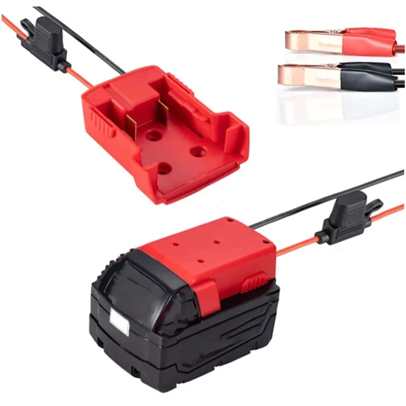 Igniter Jump Starter For Makita/Dewalt/Milwaukee 18V 20V Li-ion Battery Booster Cable Adapter Emergency Power Kits with Fuse