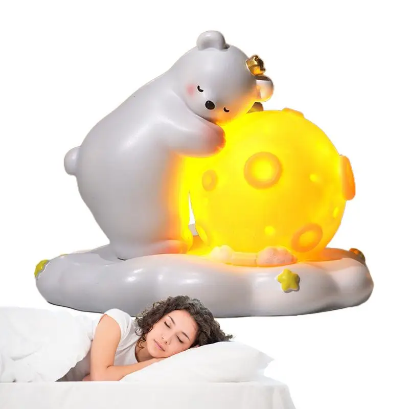 

Cute Bear Desk Lamp Cute Table Lamp Glowing Children Toy Led Lamp Soft Light Not Dazzling Battery Powered For Kids Bedroom