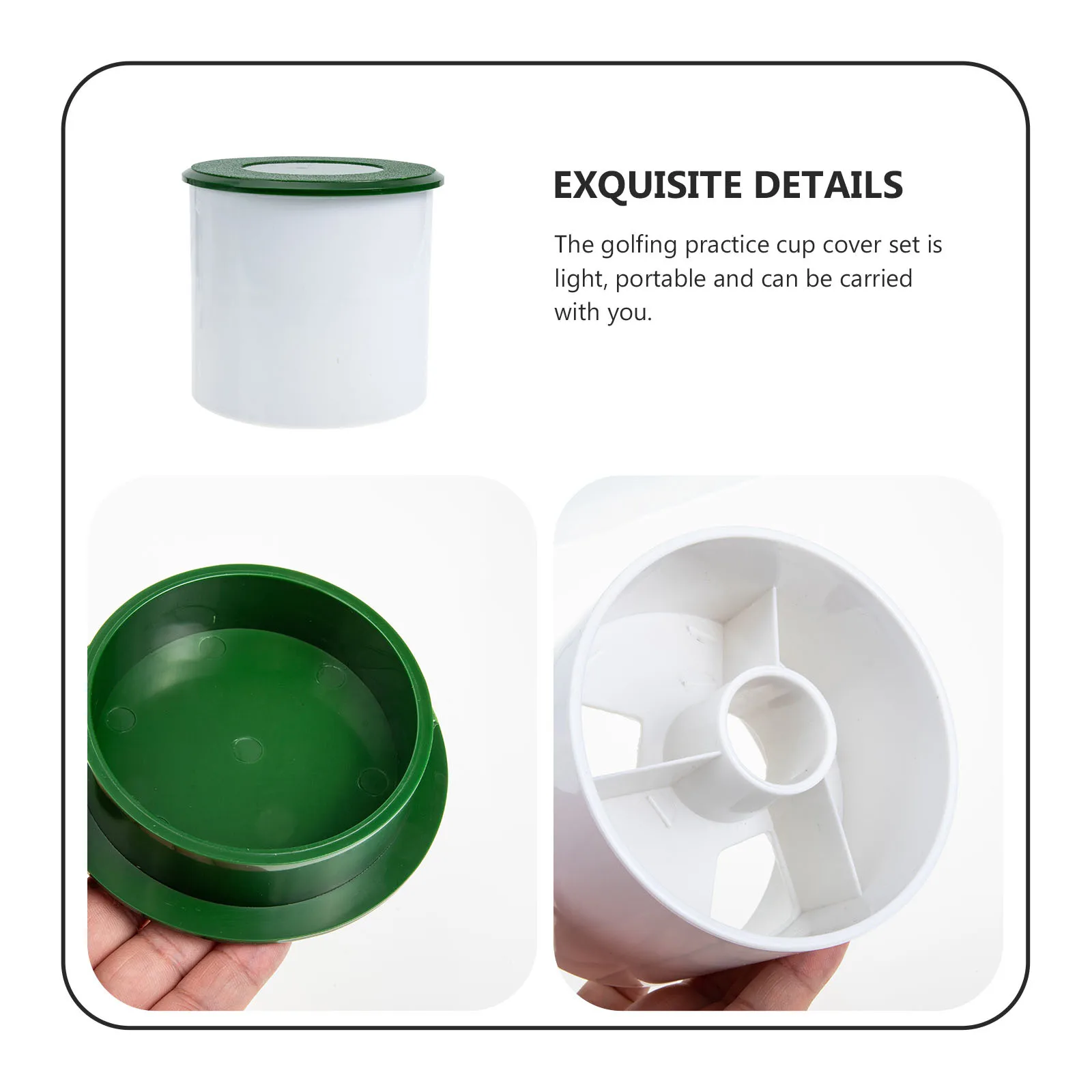 

1 set 1 Set Golfing Hole Cover Kit Portable Durable Putting Cup For Practice Plastic Golf Cup Cover Training Aids Golf Training