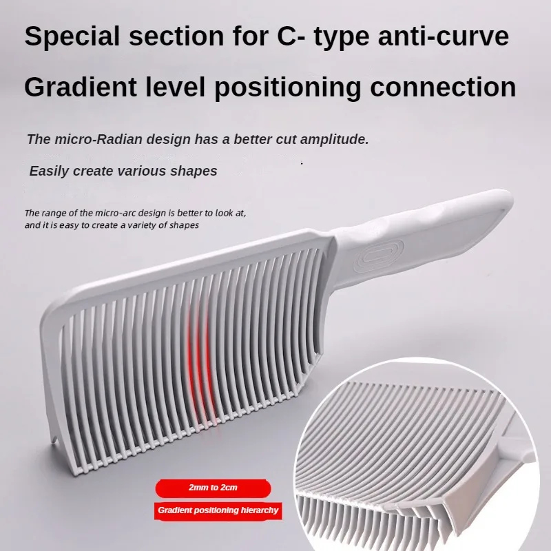 Barber Hair Cutting Positioning Comb Gradual Combs Clipper Blending Flat Top Hair Comb Men\'s Hair Comb Salon Styling Tools