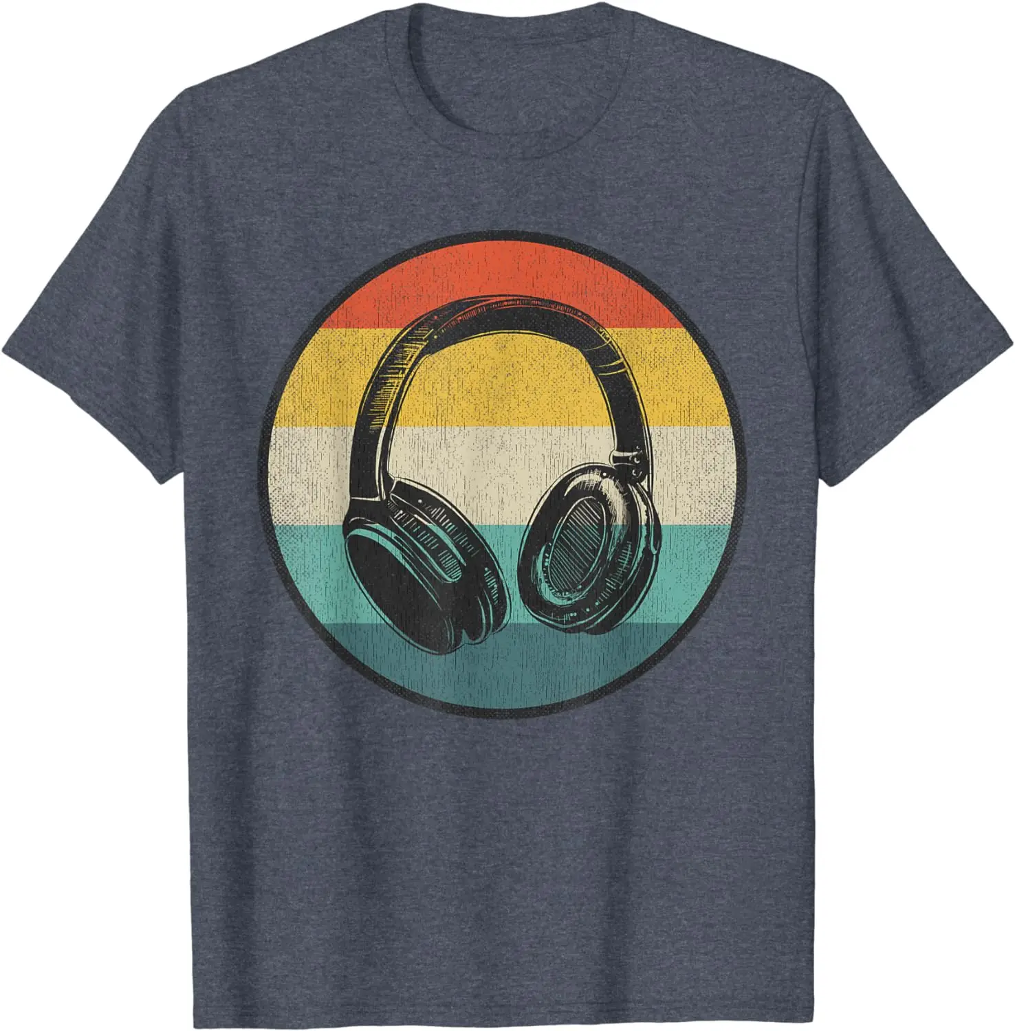 Music Lover Producer DJ Vintage Retro Headphones T-Shirt