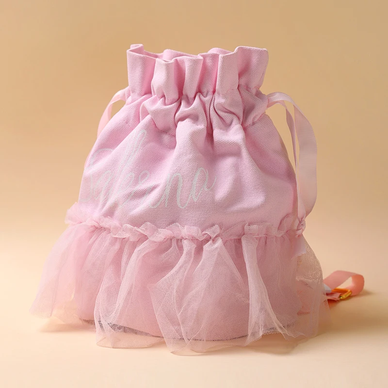 Kids Dance Ballet Bag Large Capacity Fashion Bag Custom Dance Bag Kids Travel Bag Lace Bag for Girls Yoga Bag