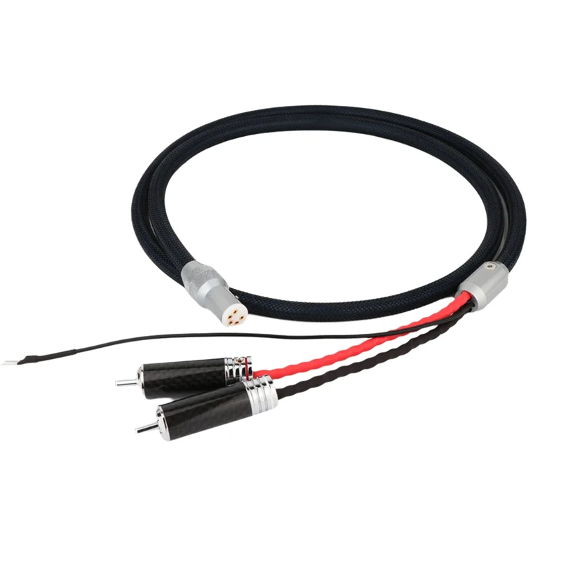 

Кабель для проигрывателя виниловых пластинок ABKQ-Tonearm, DIN-2RCA, экранированный фоно-кабель, сигнальный кабель для тонарма, 150 см