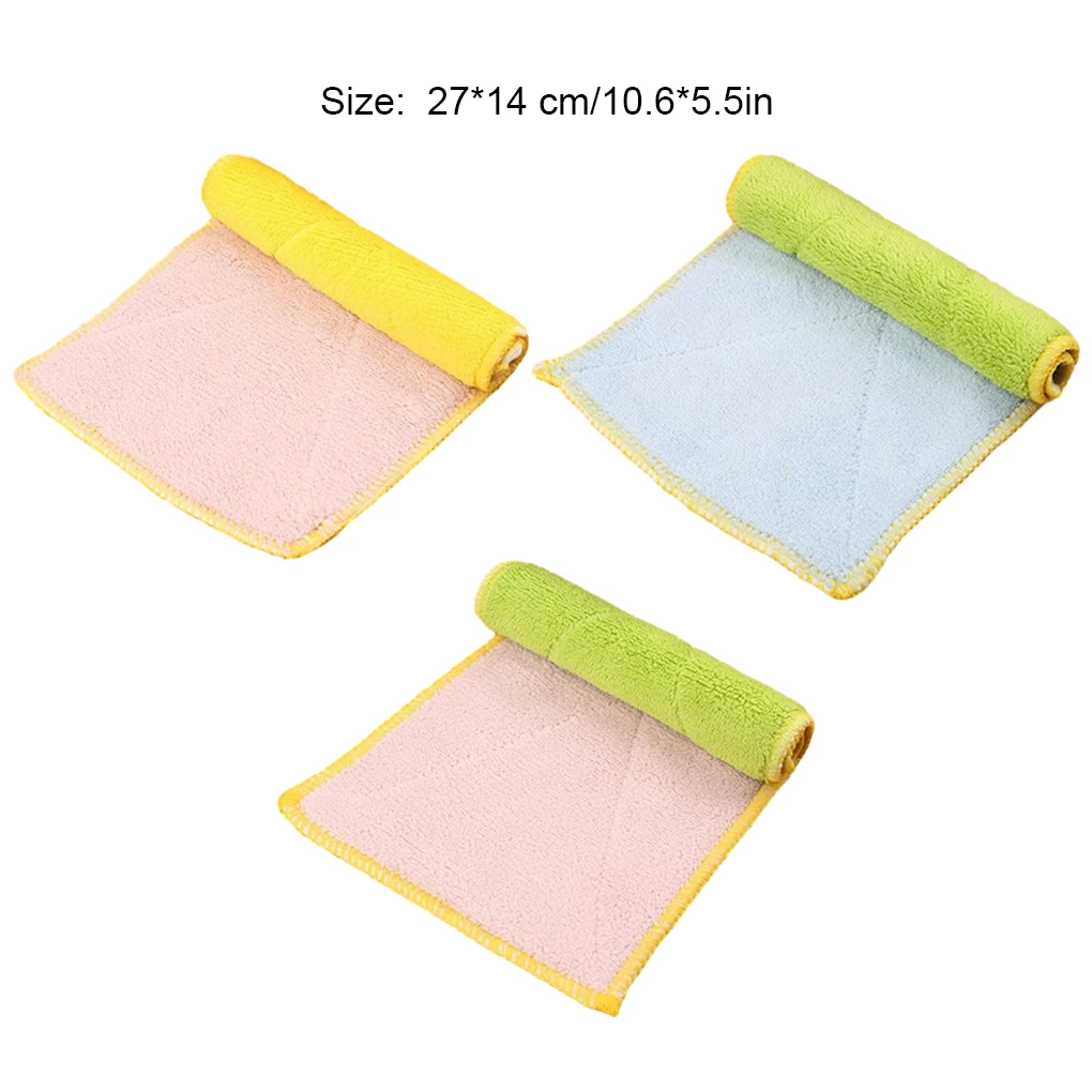 Double-sided Microfiber Dish towels Thickening Cloth Dish Nonstick Oil Absorbent Kitchen Towels