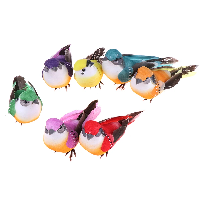 

HMA88-1Pc Artificial Birds Fake Animal Simulation Foam Feather Birds Models DIY Wedding Home Garden Decoration Supplies Randomly